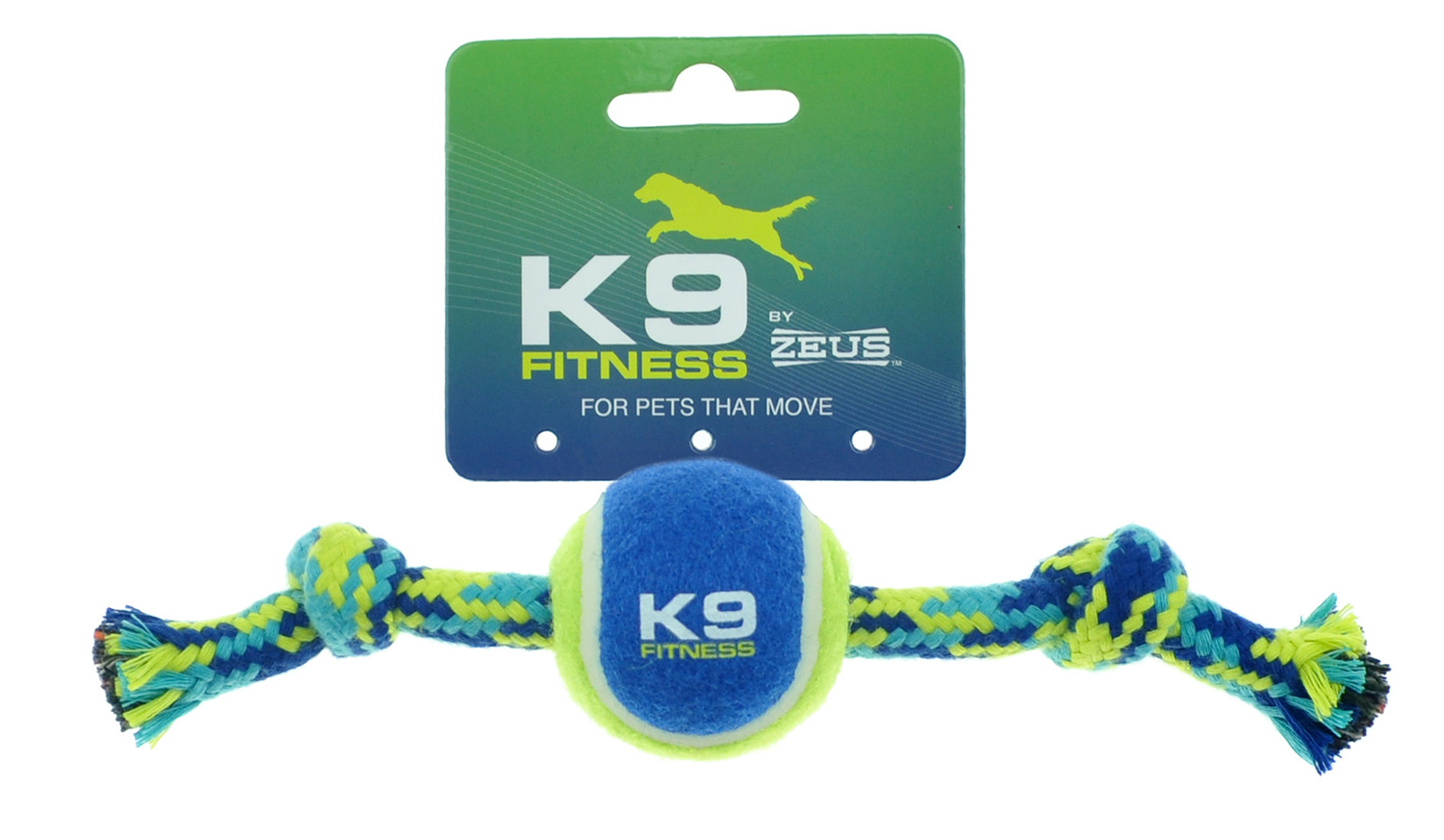 Hagen ZEUS K9 Seil m. Knoten + Tennisball, 23 cm