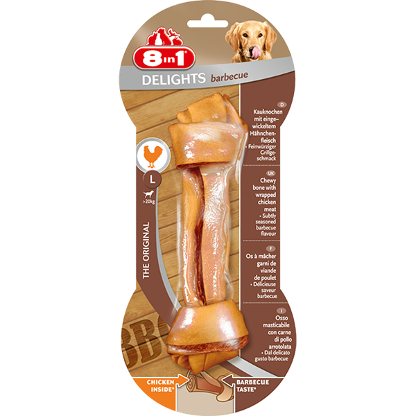 8in1 Delights Kauknochen 1 Stück, Größe L