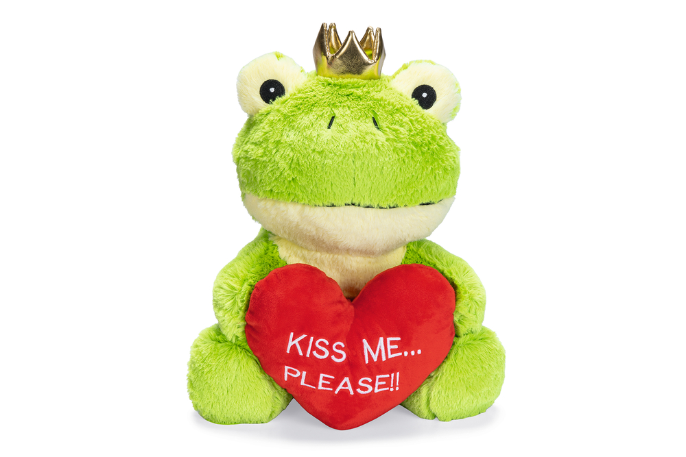 Beeztees Hundespielzeug Valentinstag Froschkönig 32cm grün