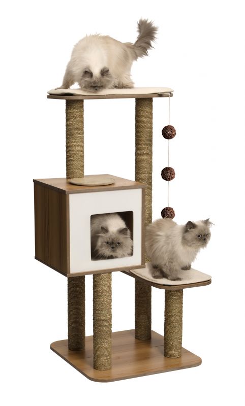 Hagen Vesper Katzenmöbel V-High Base walnuss - CatitVesper V HighBase Walnut Cat 800x800
